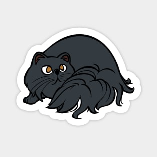 All Curled Up--Black Persian Style Sticker